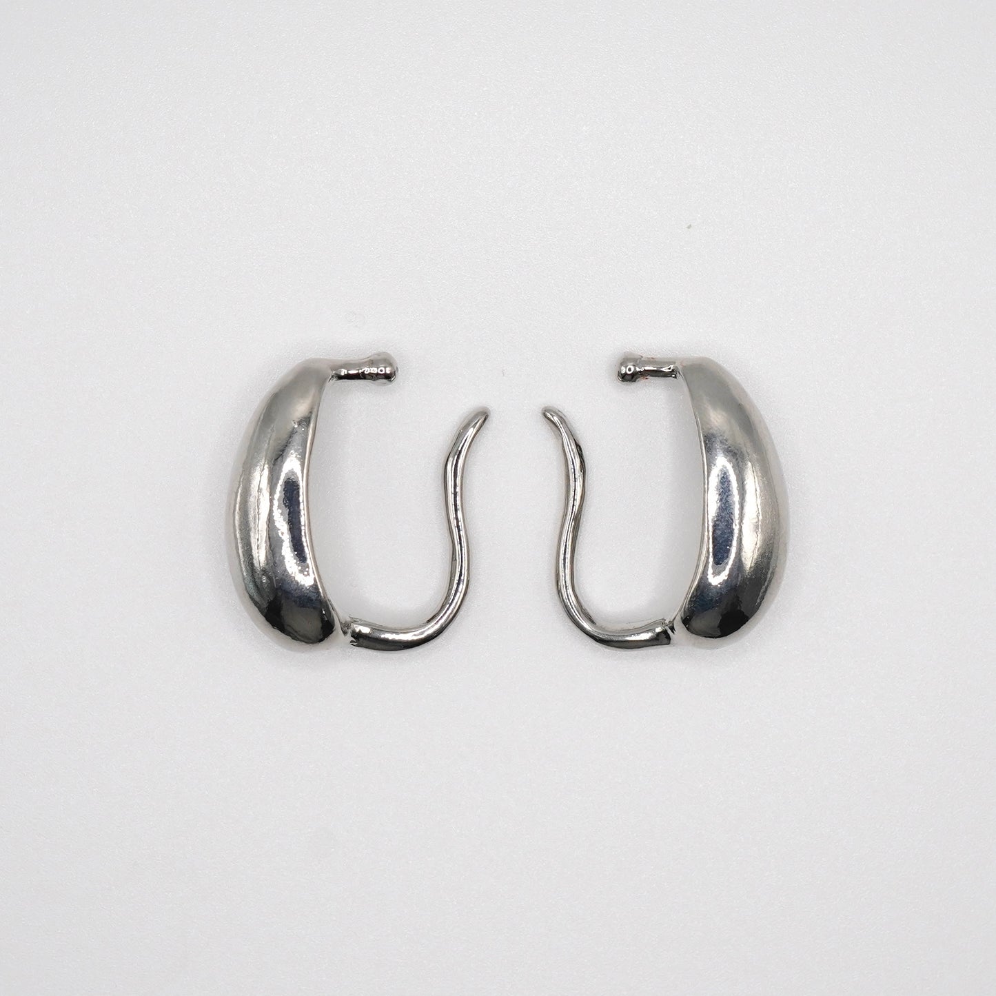 Paire de boucles d'oreilles - Moon - Argenté