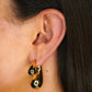 Paire de boucles d'oreilles - Larmes - Doré