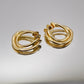 Paire de boucles d'oreille Hula Hoop - Doré